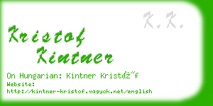 kristof kintner business card